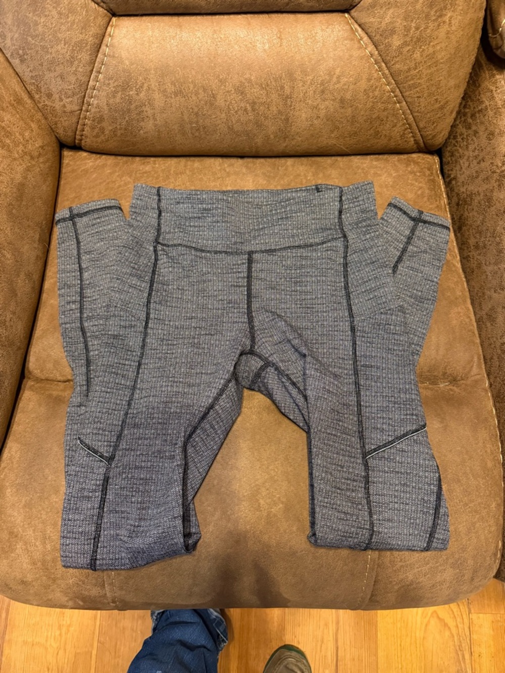 Lululemon Gray Ribbed Performance Leggings